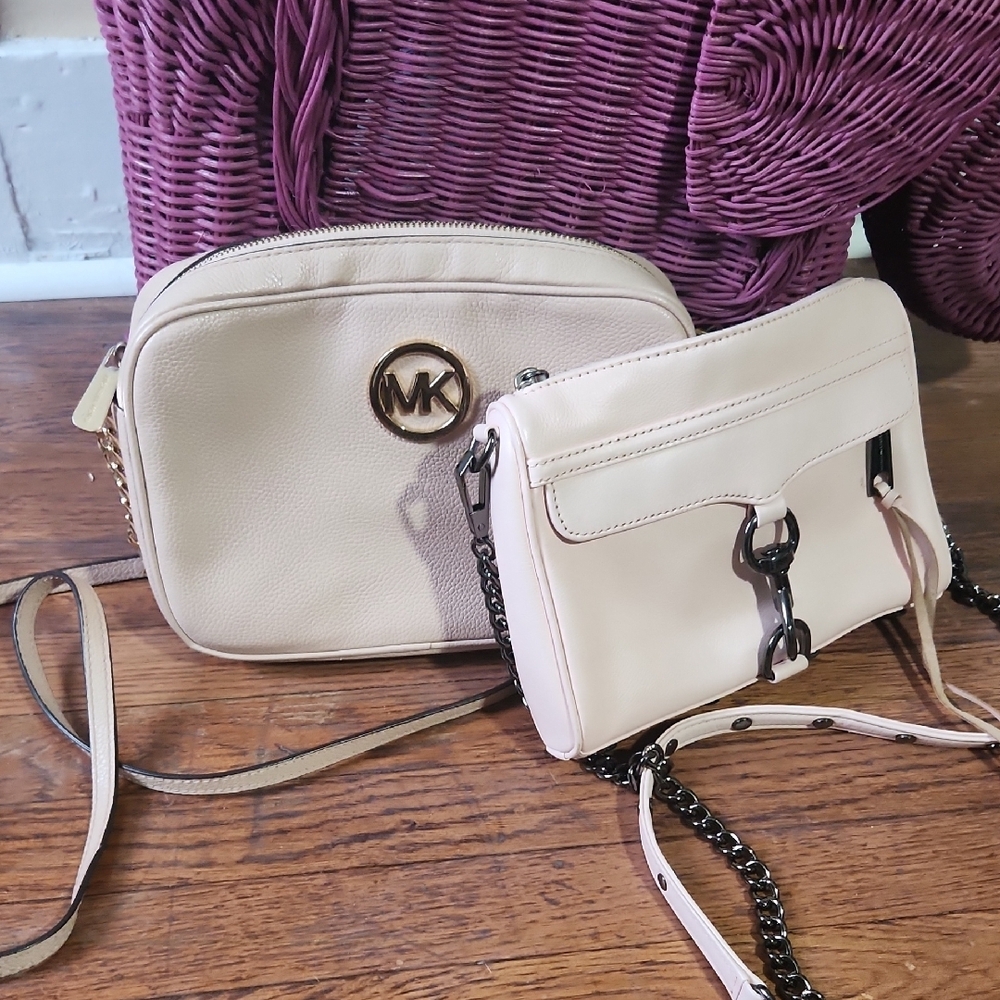 2 Pale Pink Crossbody Bags